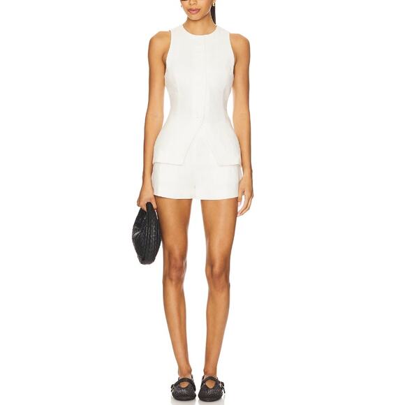 Faithfull the Brand White Linen Seema Top Size 4 - Picture 10 of 11